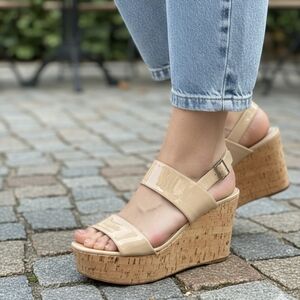 Prada authentic Beige platform sandals 40 Summer Y2k